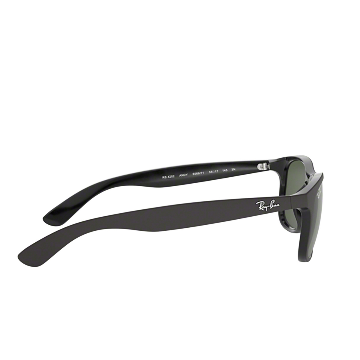 Ray-Ban® Square Sunglasses: RB4202 Andy color 606971 Matte Black - product thumbnail 3/3
