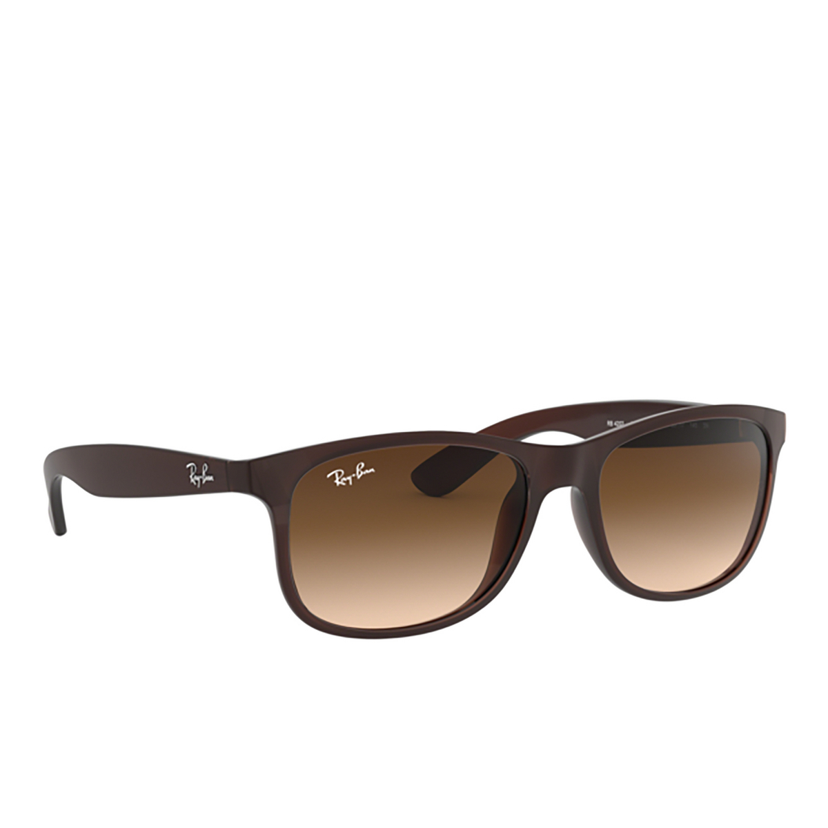 Ray-Ban ANDY Sunglasses 607313 MATTE BROWN ON BROWN - three-quarters view