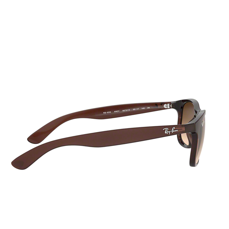Lunettes de soleil Ray-Ban ANDY 607313 matte brown on brown - 3/4