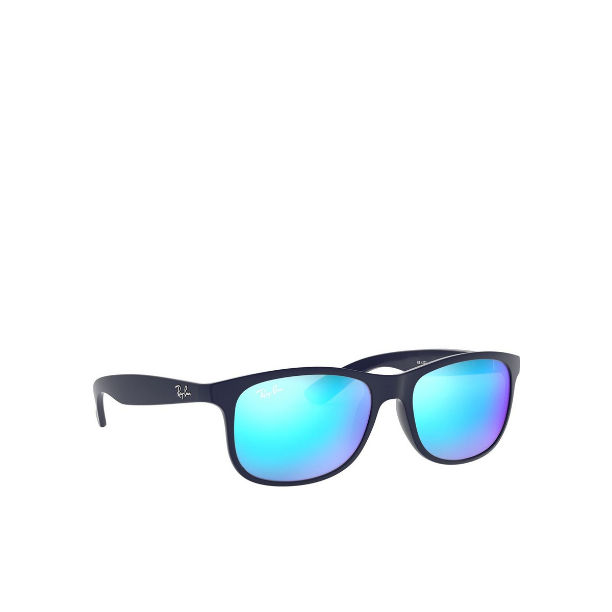 Ray-Ban ANDY Sunglasses 615355 Matte Blue On Blue - three-quarters view