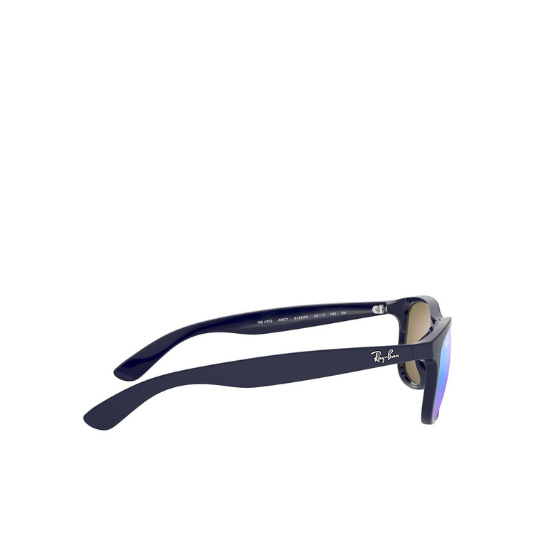 Ray-Ban ANDY Sunglasses 615355 matte blue on blue - 3/4