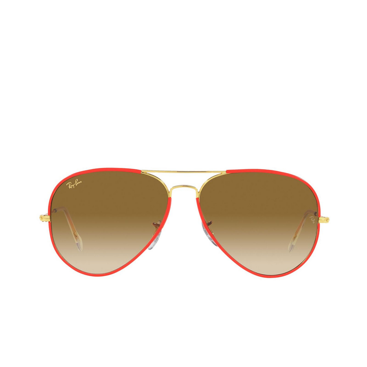 Occhiali da sole Ray-Ban AVIATOR FULL COLOR 919651 Red on Legend Gold - frontale