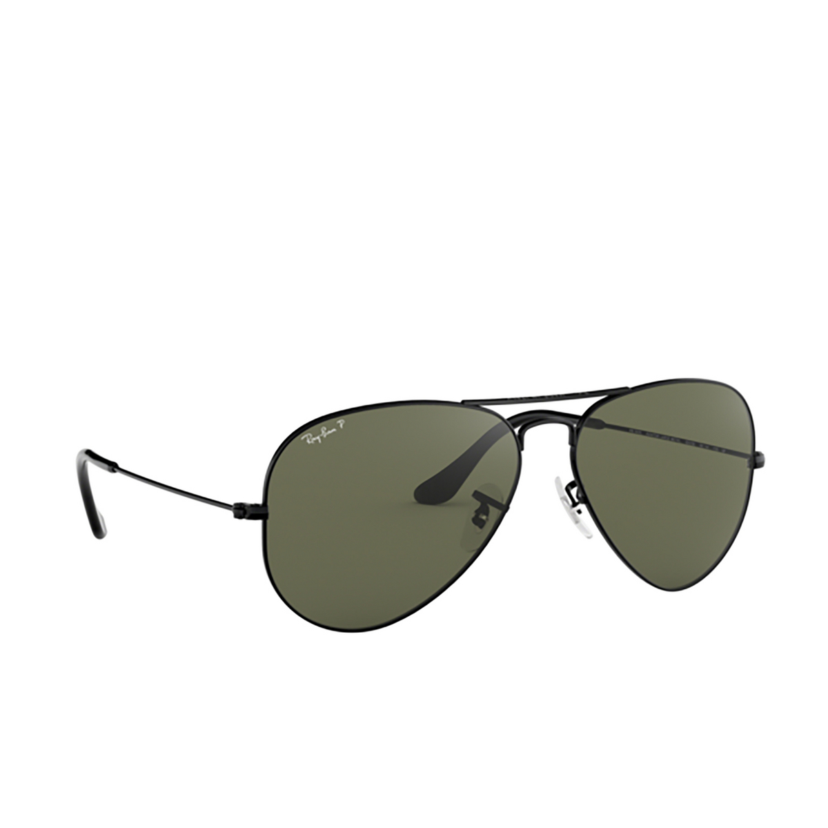 Ray-Ban AVIATOR LARGE METAL Sunglasses 002/58 Black - three-quarters view