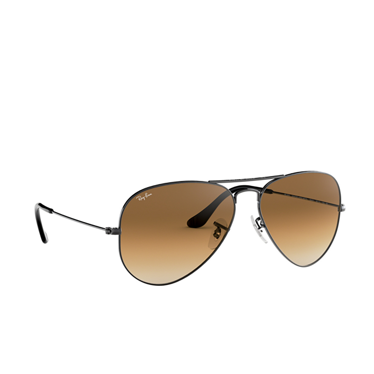 Ray-Ban AVIATOR LARGE METAL Sunglasses 004/51 Gunmetal - three-quarters view