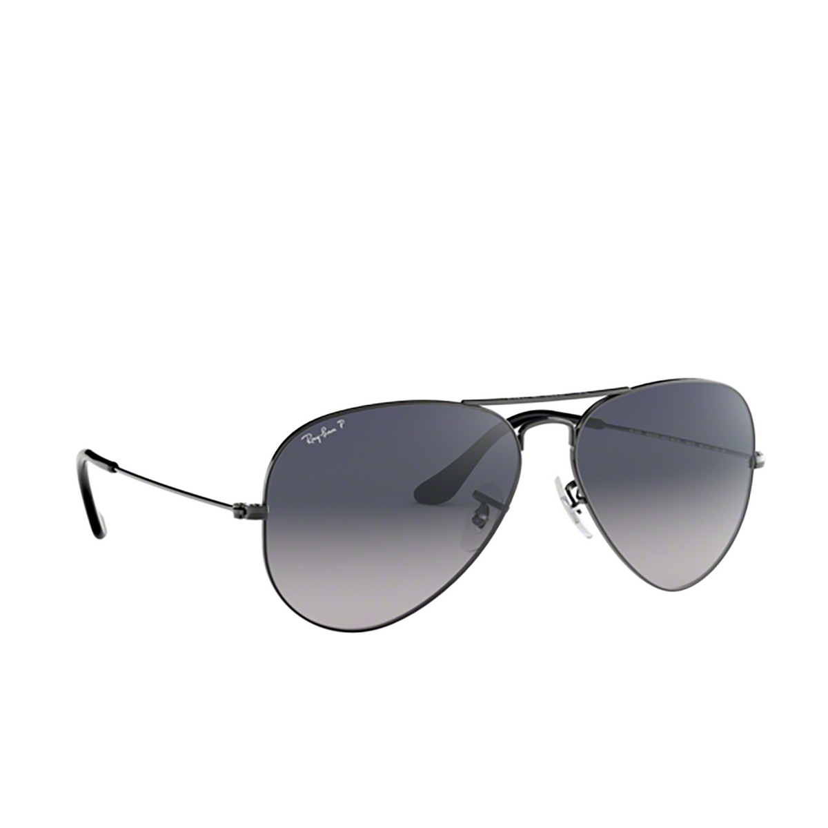 Ray-Ban AVIATOR LARGE METAL Sunglasses 004/78 Gunmetal - three-quarters view