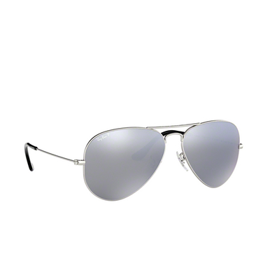 Ray-Ban AVIATOR LARGE METAL Sunglasses 019/W3 matte silver - three-quarters view