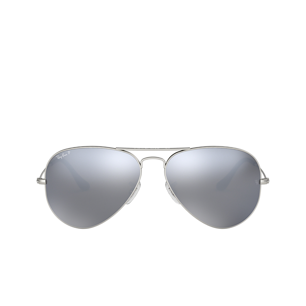 Ray-Ban AVIATOR LARGE METAL Sunglasses 019/W3 Matte Silver - front view