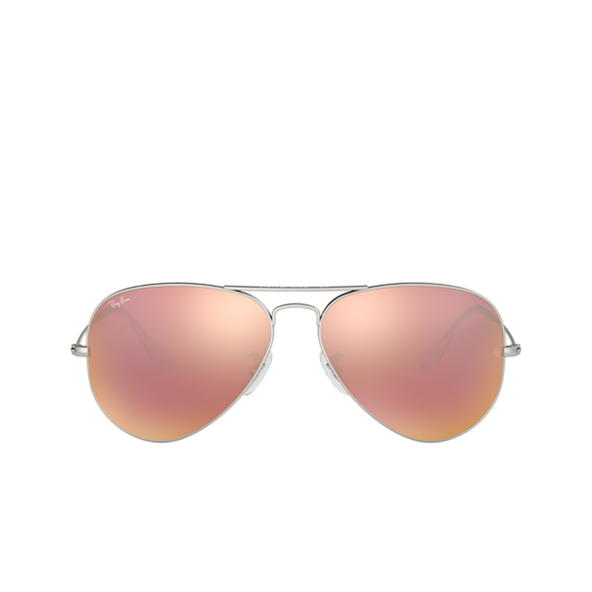 Ray-Ban AVIATOR LARGE METAL Sunglasses 019/Z2 Matte Silver - front view