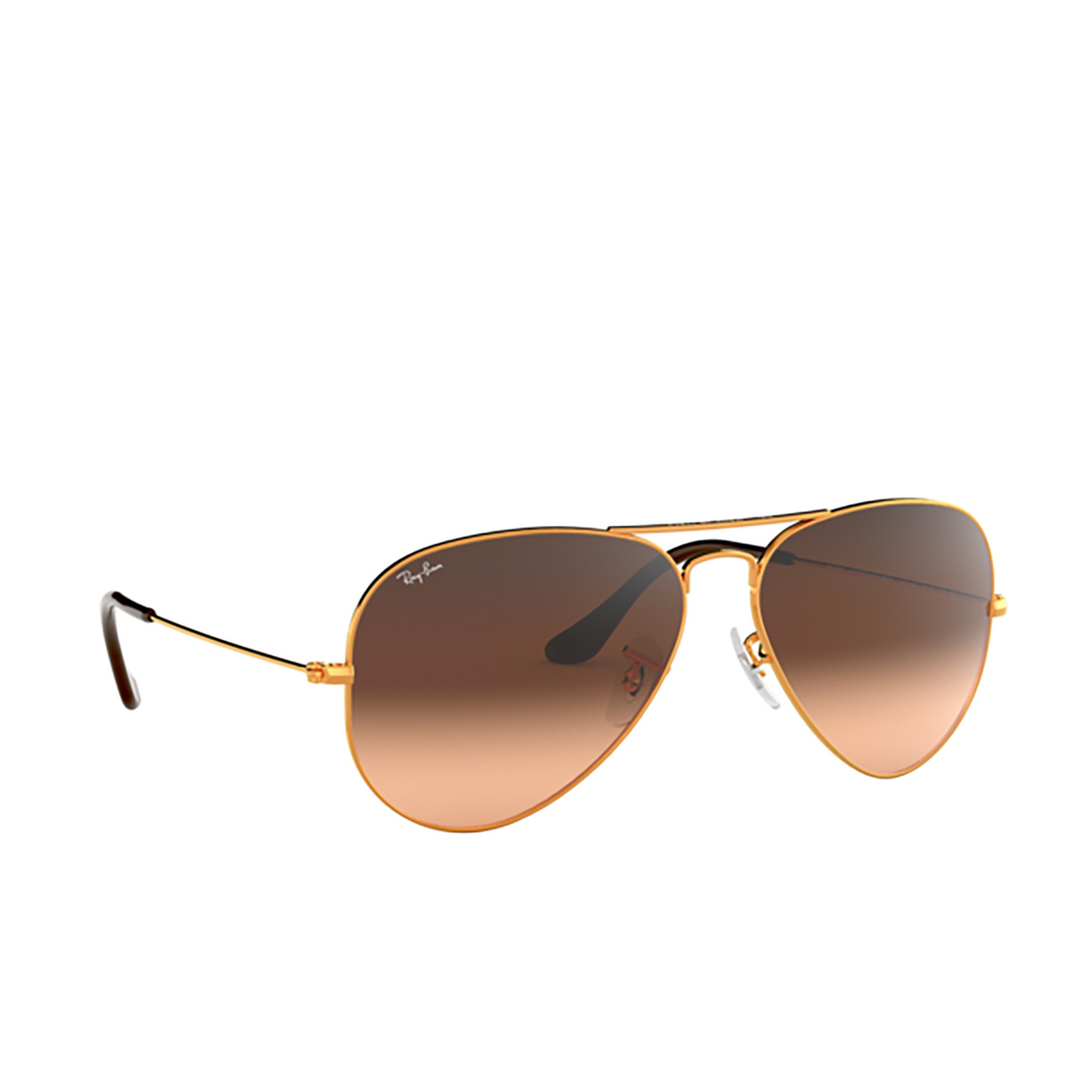 Ray-Ban AVIATOR LARGE METAL Sunglasses 9001A5 LIGHT BRONZE - three-quarters view