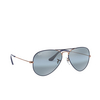Ray-Ban AVIATOR LARGE METAL Sunglasses 9156AJ matte dark blue on copper - product thumbnail 2/4