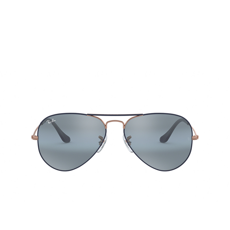 Ray-Ban AVIATOR LARGE METAL Sunglasses 9156AJ matte dark blue on copper - 1/4