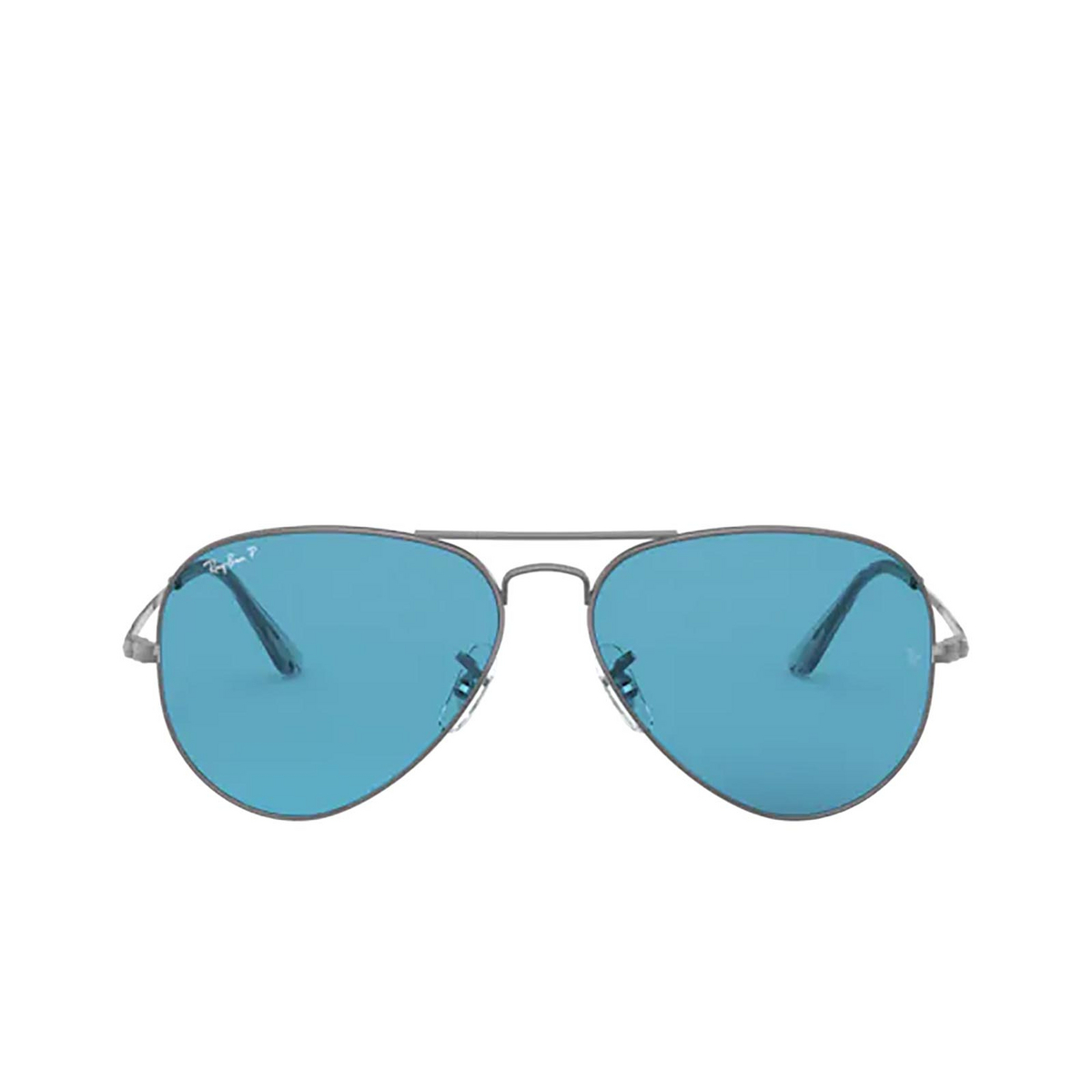 Ray-Ban® Aviator Sunglasses: RB3689 Aviator Metal Ii color 004/S2 Gunmetal - 1/3