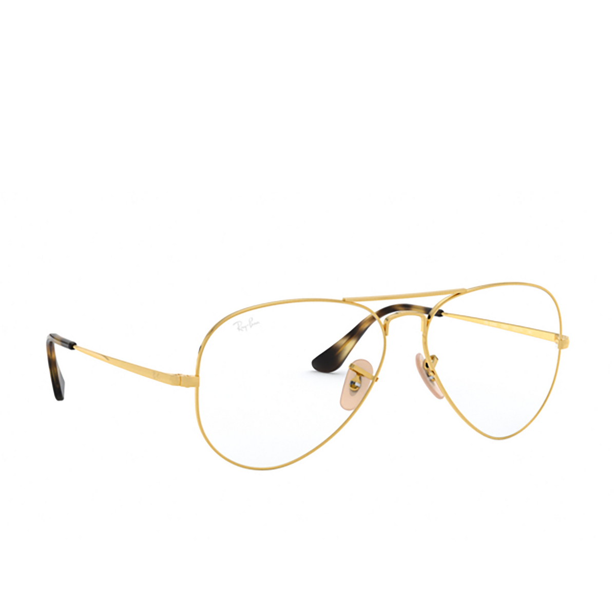 Ray-Ban® Aviator Eyeglasses: Aviator RX6489 color Arista 2500 - three-quarters view.