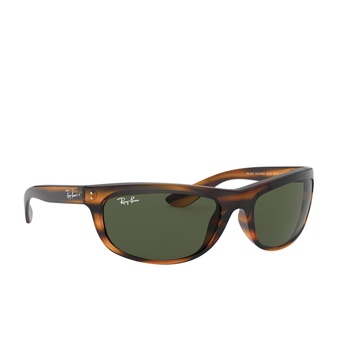 Ray-Ban® Rectangle Sunglasses: RB4089 Balorama color 820/31 Striped Red Havana - 2/3