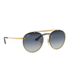 Ray-Ban BLAZE ROUND DOUBLEBRIDGE Sunglasses 91400S demi gloss gold - product thumbnail 2/4