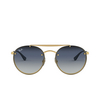 Ray-Ban BLAZE ROUND DOUBLEBRIDGE Sunglasses 91400S demi gloss gold - product thumbnail 1/4