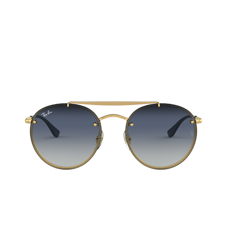 Ray-Ban BLAZE ROUND DOUBLEBRIDGE Sunglasses 91400S demi gloss gold - 1/4
