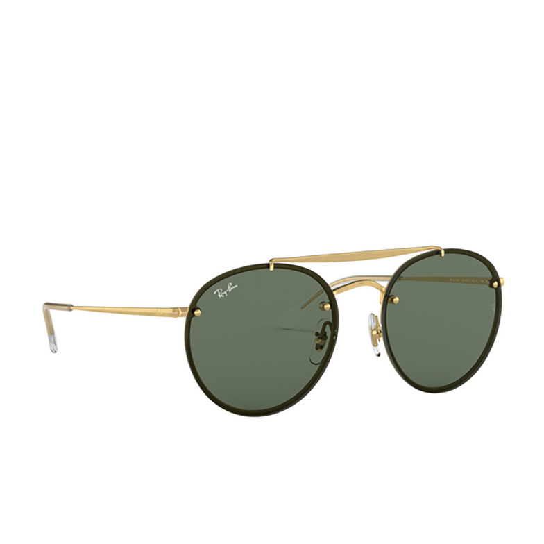 Ray-Ban BLAZE ROUND DOUBLEBRIDGE Sunglasses 914071 demi gloss gold - 2/4