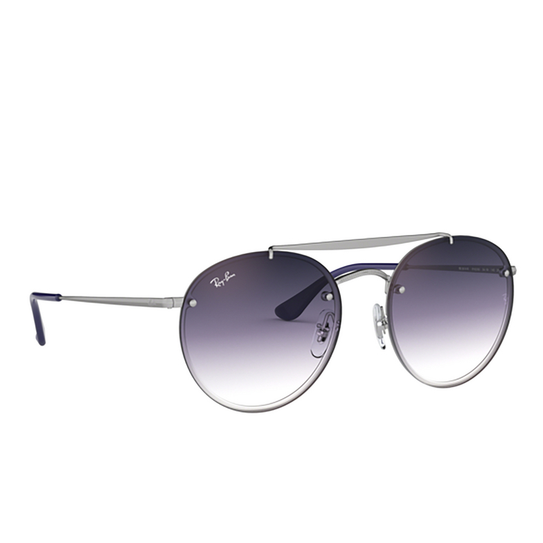 Ray-Ban BLAZE ROUND DOUBLEBRIDGE Sunglasses 91420U demi gloss silver - 2/4