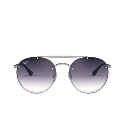 Ray-Ban® Round Sunglasses: RB3614N Blaze Round Doublebridge color 91420U Demi Gloss Silver 