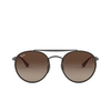 Ray-Ban BLAZE ROUND DOUBLEBRIDGE Sunglasses 914413 demi gloss gunmetal - product thumbnail 1/4