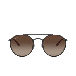 Ray-Ban® Round Sunglasses: RB3614N Blaze Round Doublebridge color 914413 Demi Gloss Gunmetal 