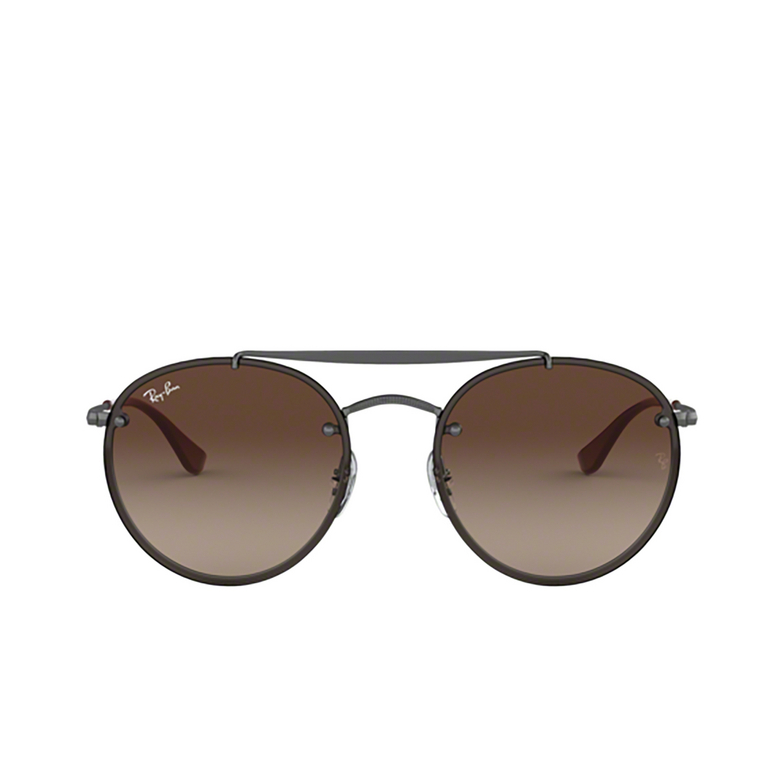 Ray-Ban BLAZE ROUND DOUBLEBRIDGE Sunglasses 914413 demi gloss gunmetal - 1/4
