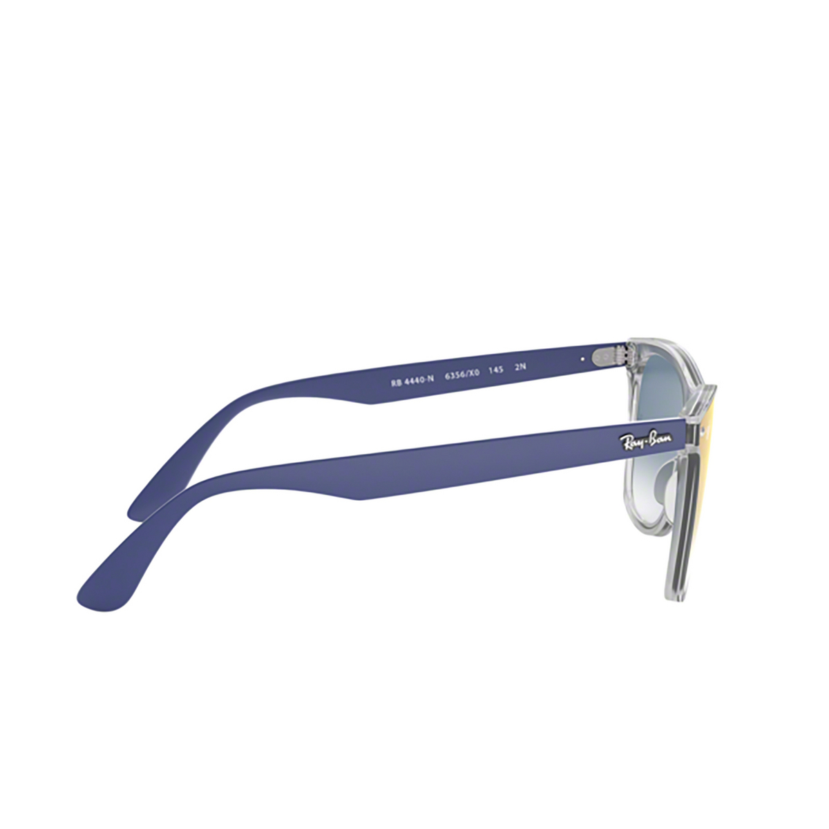 Ray-Ban® Square Sunglasses: RB4440N Blaze Wayfarer color 6356X0 Matte Trasparent - product thumbnail 3/3