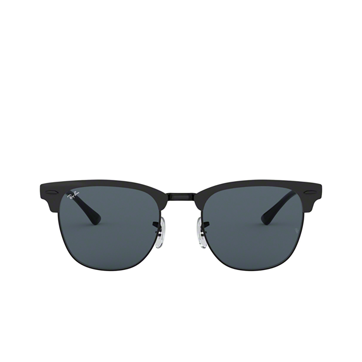 Ray-Ban® Square Sunglasses: Clubmaster Metal RB3716 color Matte Black On Black 186/R5 - product thumbnail 1/3.