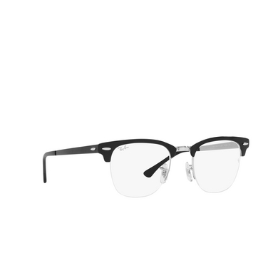 Ray-Ban CLUBMASTER METAL Eyeglasses 2861 black on silver - three-quarters view