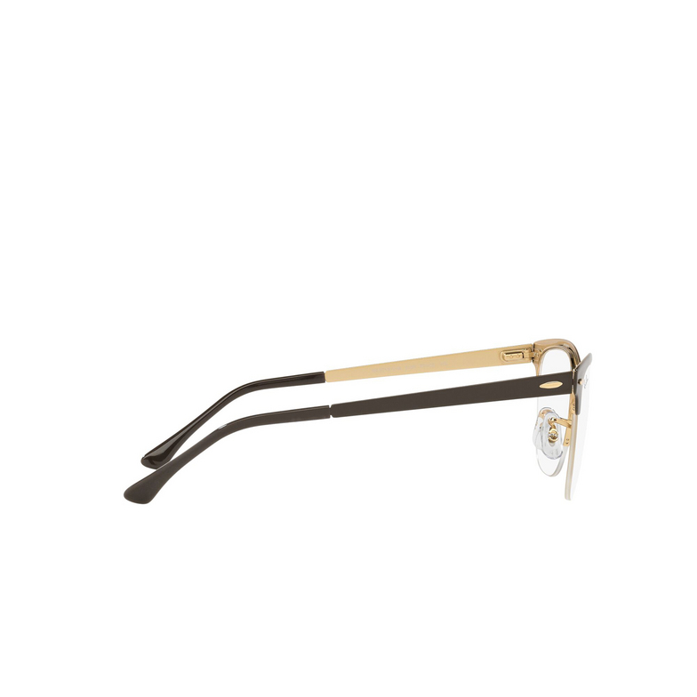 Lunettes de vue Ray-Ban CLUBMASTER METAL 3116 brown on legend gold - 3/4