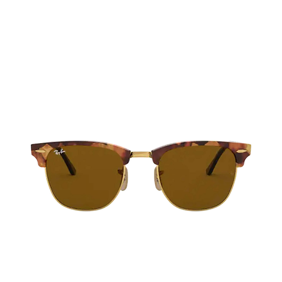 Ray-Ban CLUBMASTER Sunglasses 1160 Spotted Brown Havana - front view
