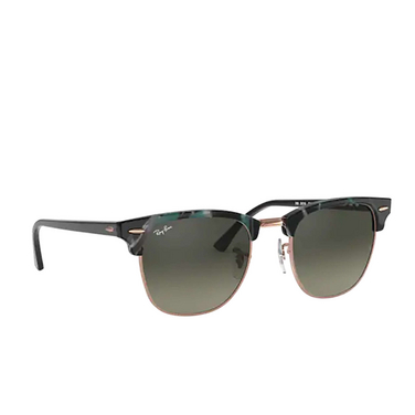 Ray-Ban CLUBMASTER Sunglasses 125571 spotted grey / green - three-quarters view