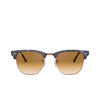 Gafas de sol Ray-Ban CLUBMASTER 125651 spotted brown / blue - Miniatura del producto 1/4