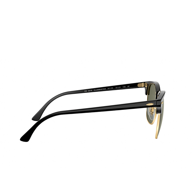 Ray-Ban CLUBMASTER Sunglasses 901/58 black - 3/4