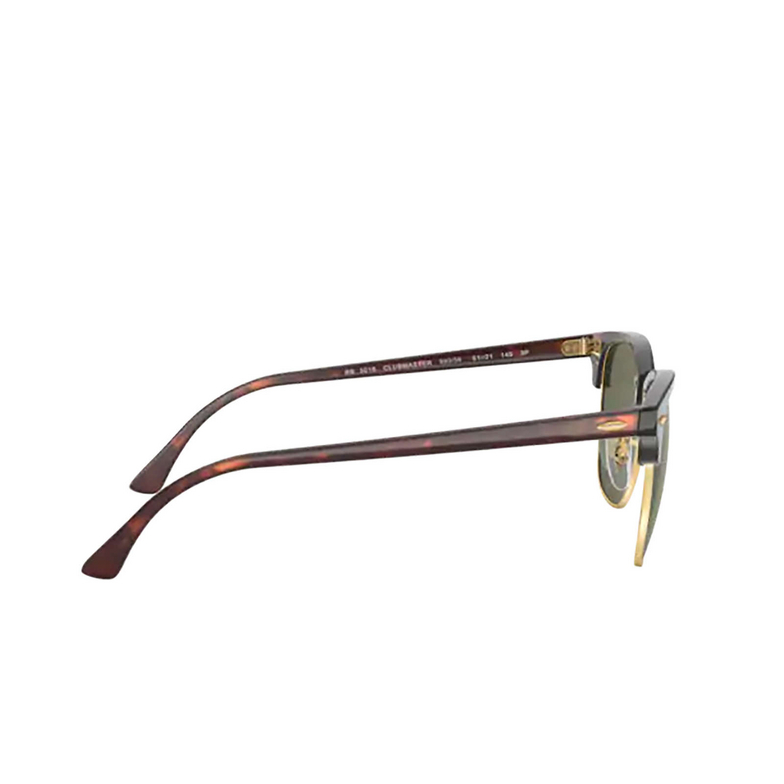 Lunettes de soleil Ray-Ban CLUBMASTER 990/58 red havana - 3/4