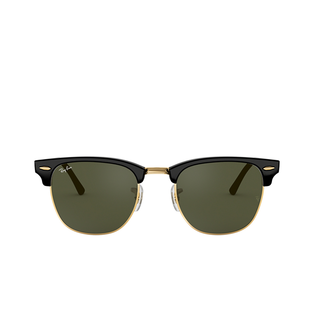 Ray-Ban® Sunglasses: Clubmaster RB3016 color Black On Arista W0365 - front view.