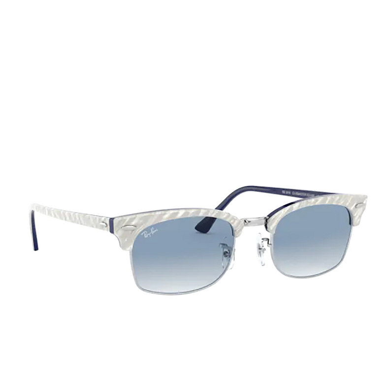 Lunettes de soleil Ray-Ban CLUBMASTER SQUARE 13113F light grey wrinkled on blue - 2/4