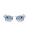 Ray-Ban CLUBMASTER SQUARE Sunglasses 13113F light grey wrinkled on blue - product thumbnail 1/4
