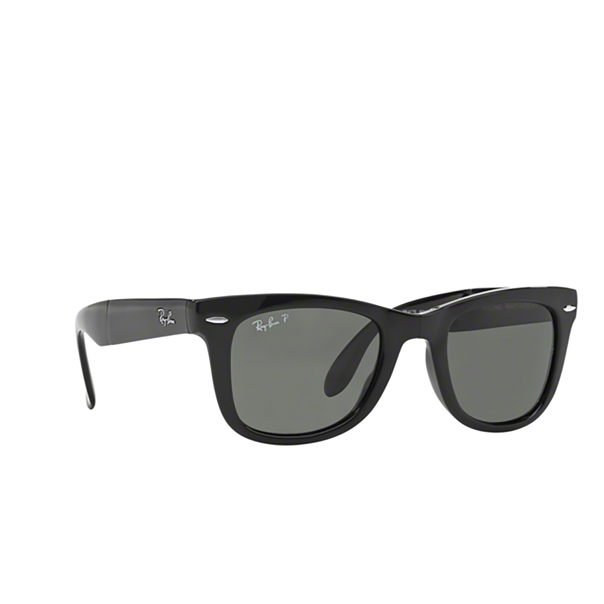 Ray-Ban FOLDING WAYFARER Sunglasses 601/58 BLACK - three-quarters view