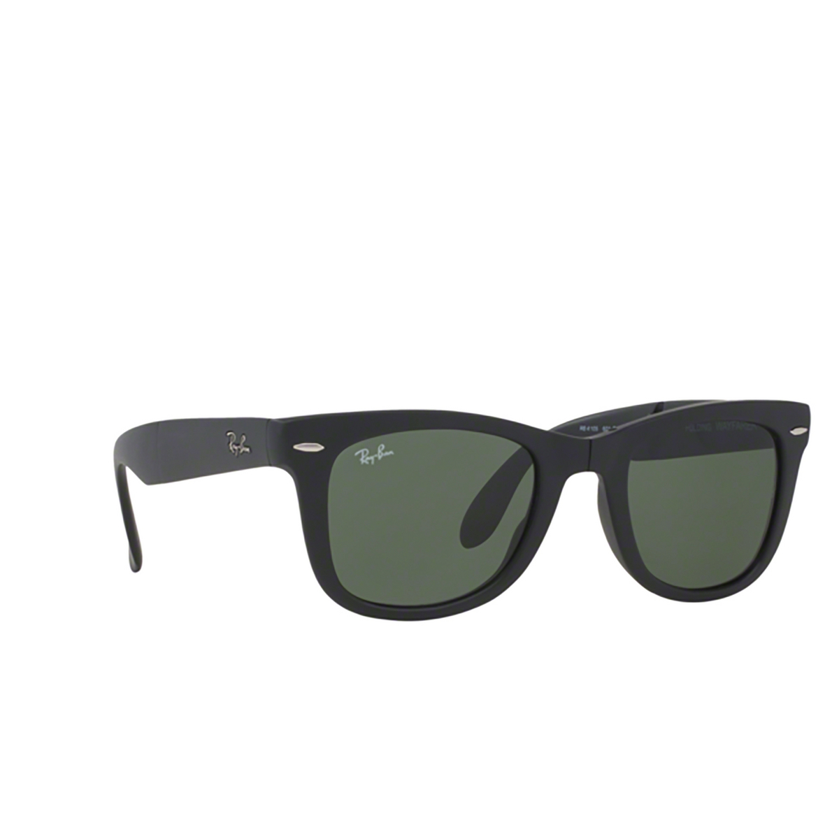Ray-Ban® Square Sunglasses: Folding Wayfarer RB4105 color Matte Black 601S - 2/3.