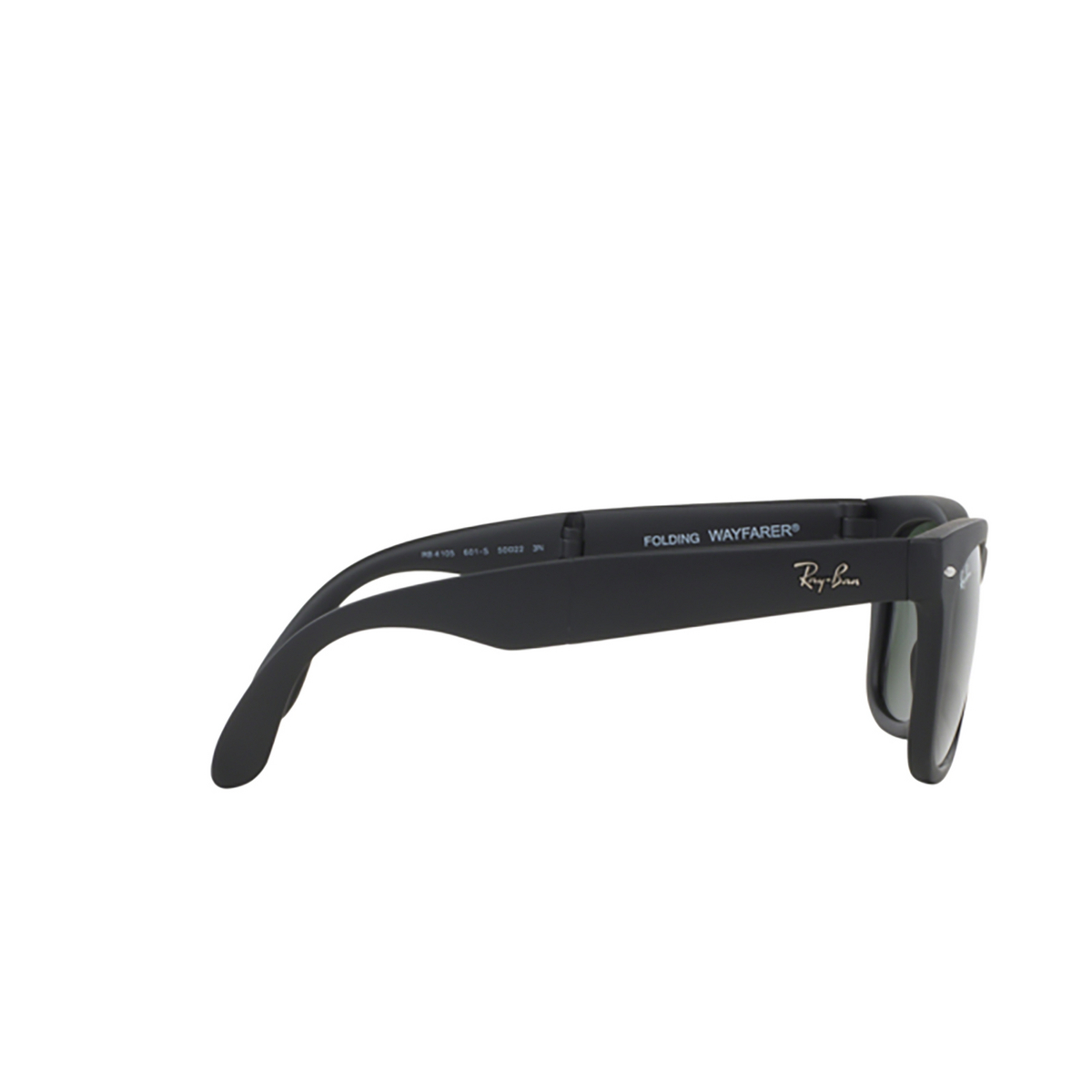 Ray-Ban® Square Sunglasses: RB4105 Folding Wayfarer color 601S Matte Black - 3/3
