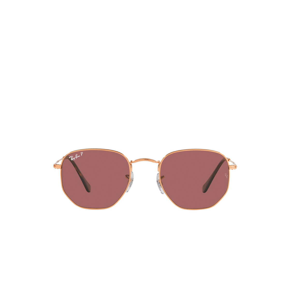 Ray-Ban HEXAGONAL Sunglasses 9202AF Rose Gold - front view