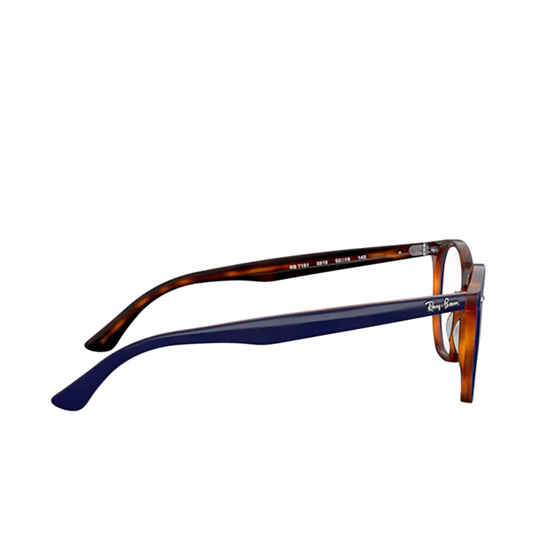 Ray-Ban HEXAGONAL Eyeglasses 5910 top blue on havana red - 3/4