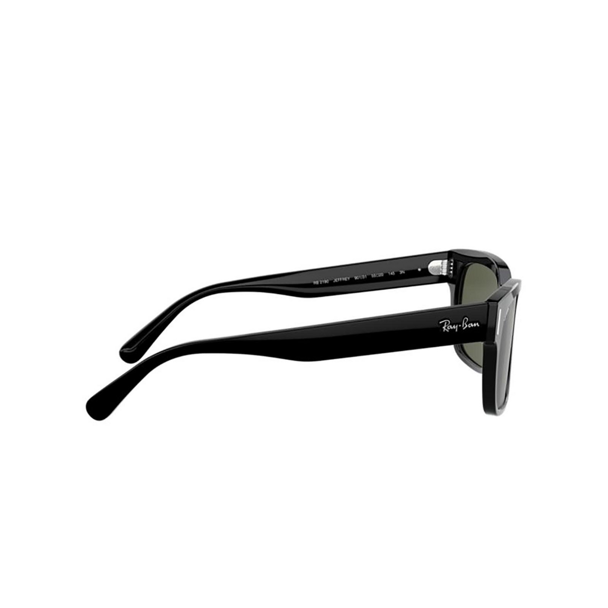 Ray-Ban® Square Sunglasses: RB2190 Jeffrey color 901/31 Black - 3/3
