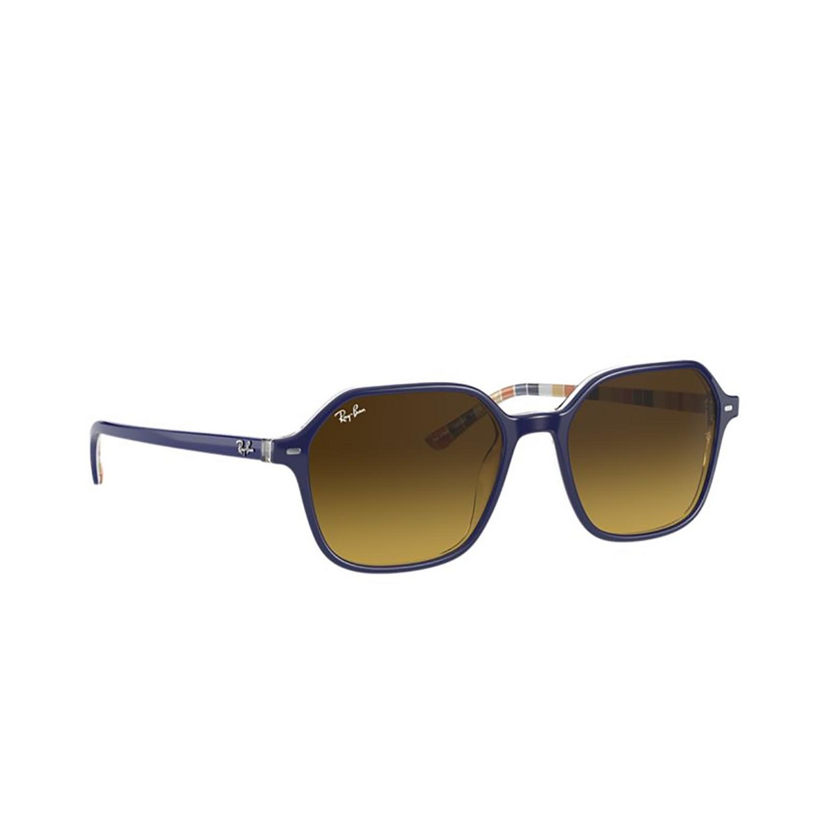 Ray-Ban JOHN Sunglasses 132085 BLUE ON STRIPES ORANGE / BLUE - three-quarters view