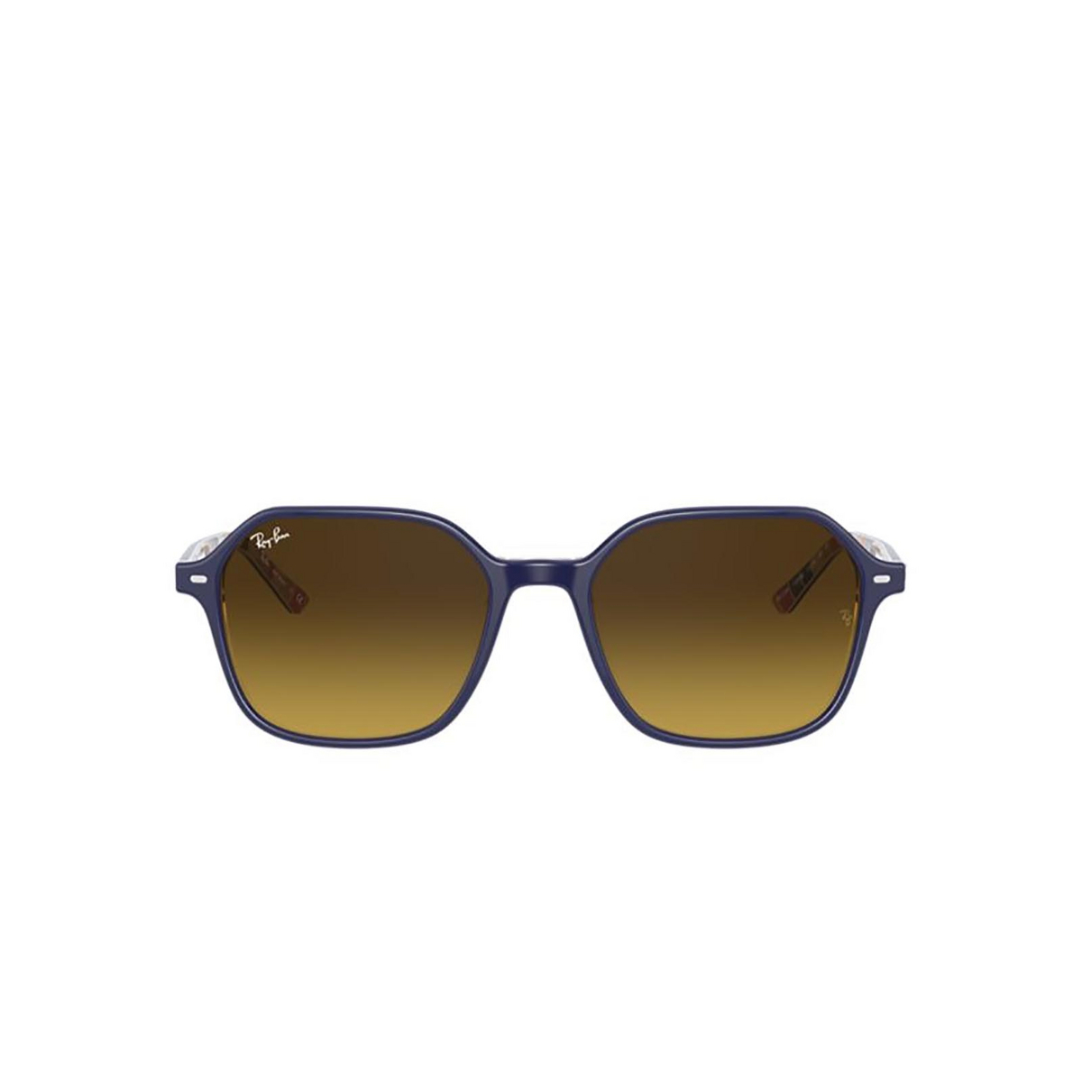 Ray-Ban® Square Sunglasses: John RB2194 color Blue On Stripes Orange / Blue 132085 - product thumbnail 1/3.