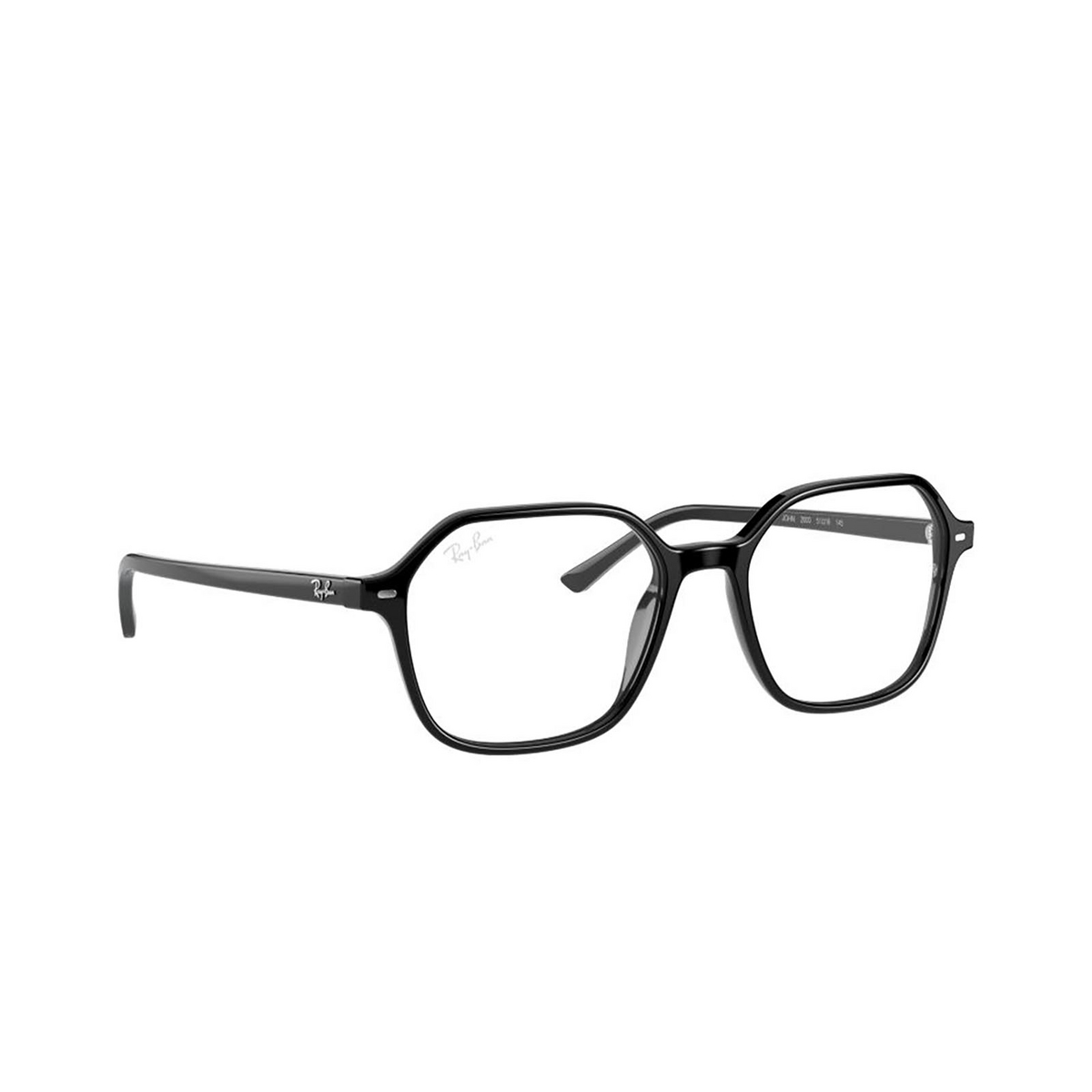 Ray-Ban JOHN Eyeglasses 2000 BLACK - three-quarters view