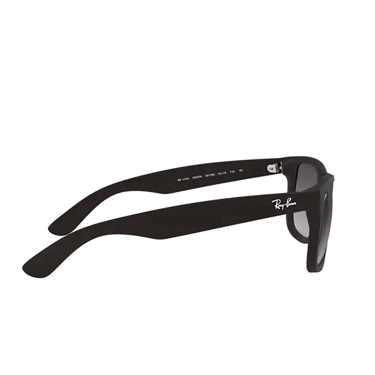 Ray-Ban® Square Sunglasses: RB4165 Justin color 601/8G Rubber Black - 3/3
