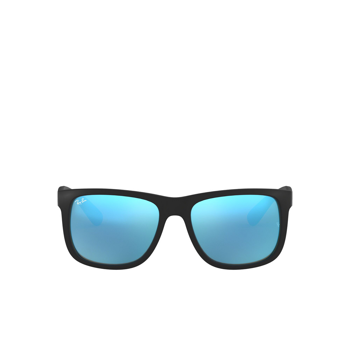 Ray-Ban® Square Sunglasses: Justin RB4165 color Rubber Black 622/55 - front view.